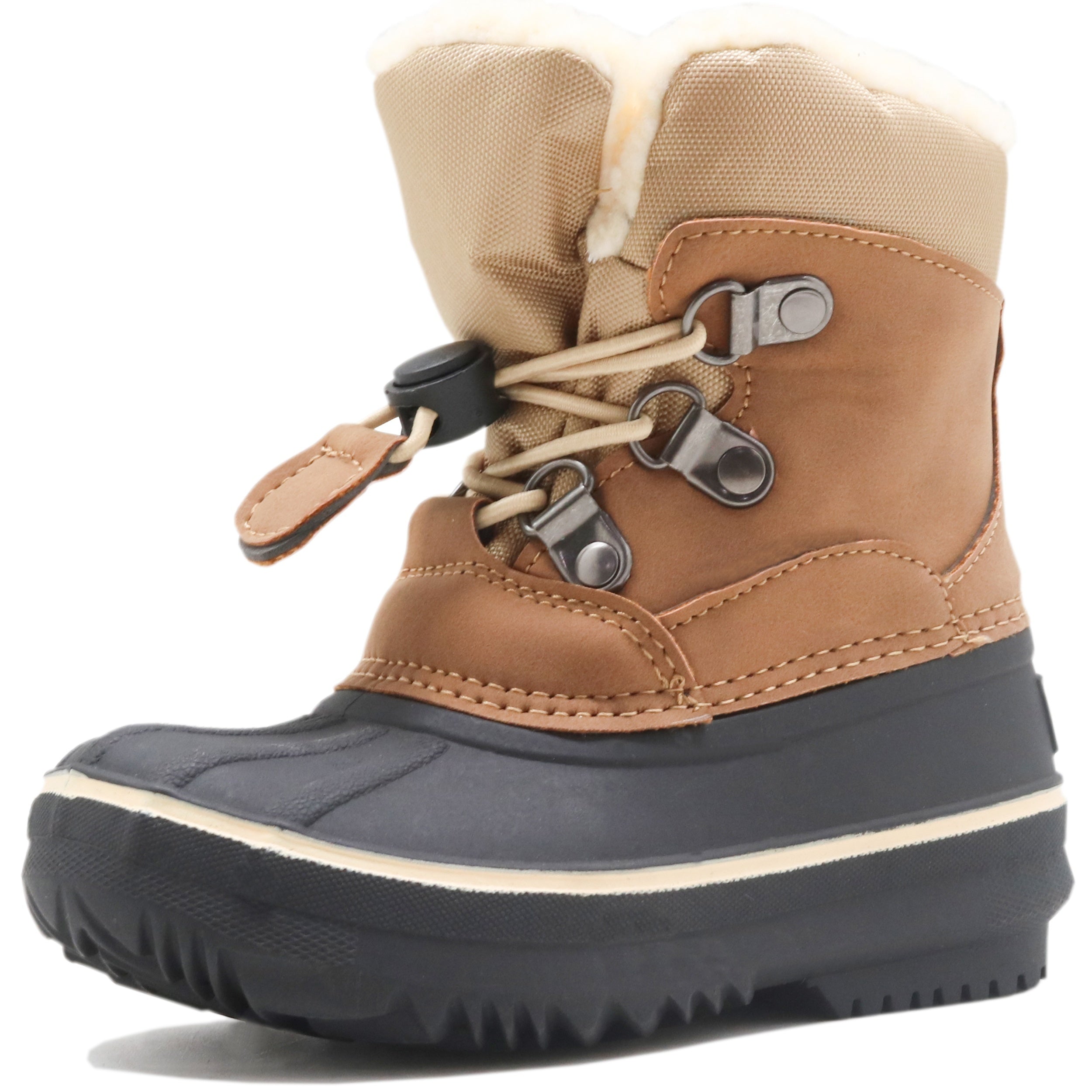 Boy's Cozy Snow Boots Warm Fleece High Top Non-slip Plush Outdoor