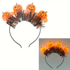 Halloween Light Up Pumpkin Headband Party Supplies