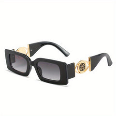 Y2K Rectangle Sunglasses Retro UV400 Sun Shades for Vacation Travel