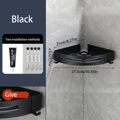 304 Stainless Steel Bathroom Corner Shelf Wall Mounted Two Colors 21 27 5