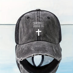 Vintage Distressed Baseball Cap Mesh Sunshade Dad Hat