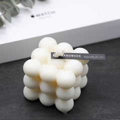 Silicone Candle Mold 3D Cube Round Ball Epoxy Mould Craft Candle Making