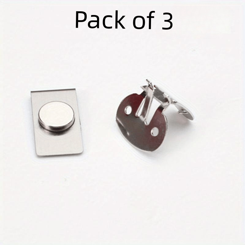 3pcs Invisible Magnetic Tie Clips Set Casual Multifunctional Durable