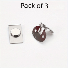 3pcs Invisible Magnetic Tie Clips Set Casual Multifunctional Durable