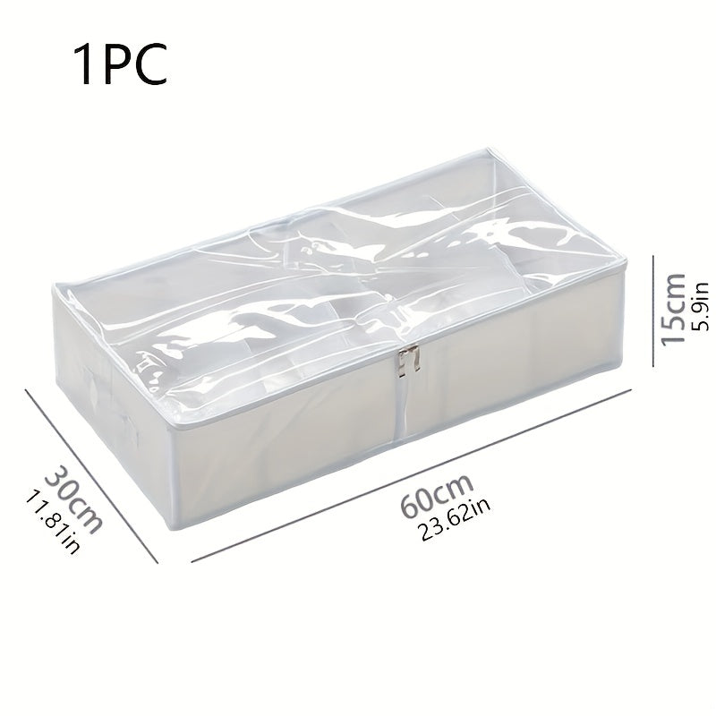 Foldable Zippered Shoes Storage Box Dustproof Organizer