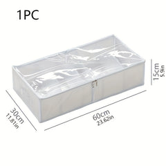 Foldable Zippered Shoes Storage Box Dustproof Organizer