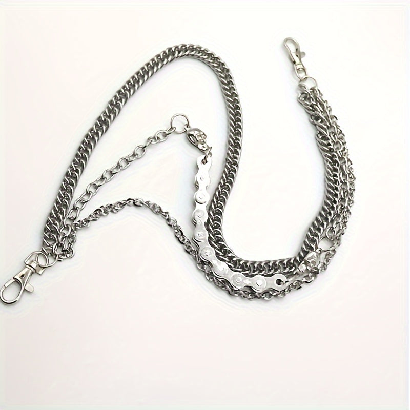 Men's Stainless Steel Skull Pants Chain Hip Hop Style