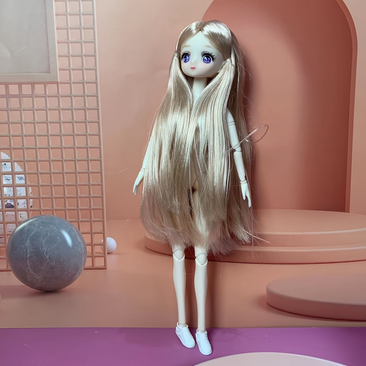 26 Doll 11 81inch Skinny Cartoon 3D Animation Face Dream Eyes 26 Flat Body Doll