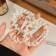 Mesh Lace Flower Hair Tie Elastic Scrunchie Ponytail Hair Rope
