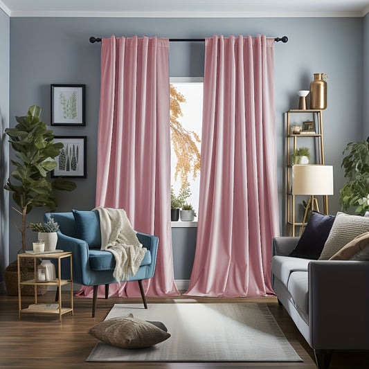 1panel Solid Curtain For Living Room And Bedroom Office Home Decor