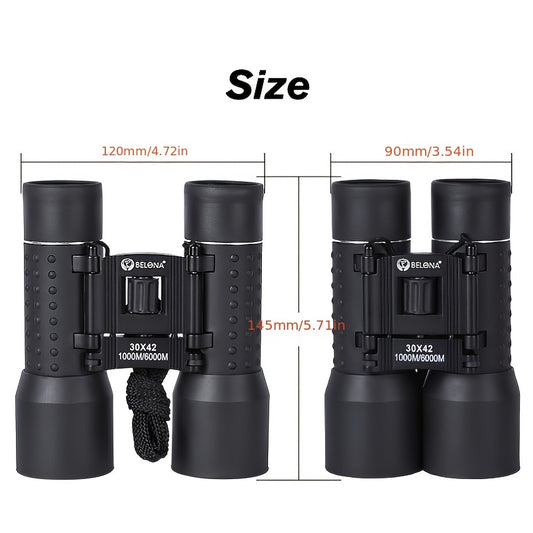 BELONA 30x42 Rubber Metal Body Portable Telescope Binoculars HD Lll Night Vision