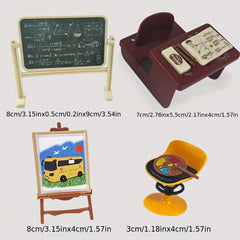 Classroom Dollhouse Accessories Role Playing DIY Gift