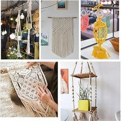 74pcs Macrame Kit Cotton Cord Starter Set DIY Craft Kits Adults Beginner