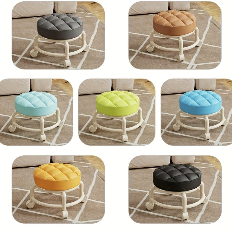 Universal Pulley Low Stool Movable Round Chiar Household Furniture