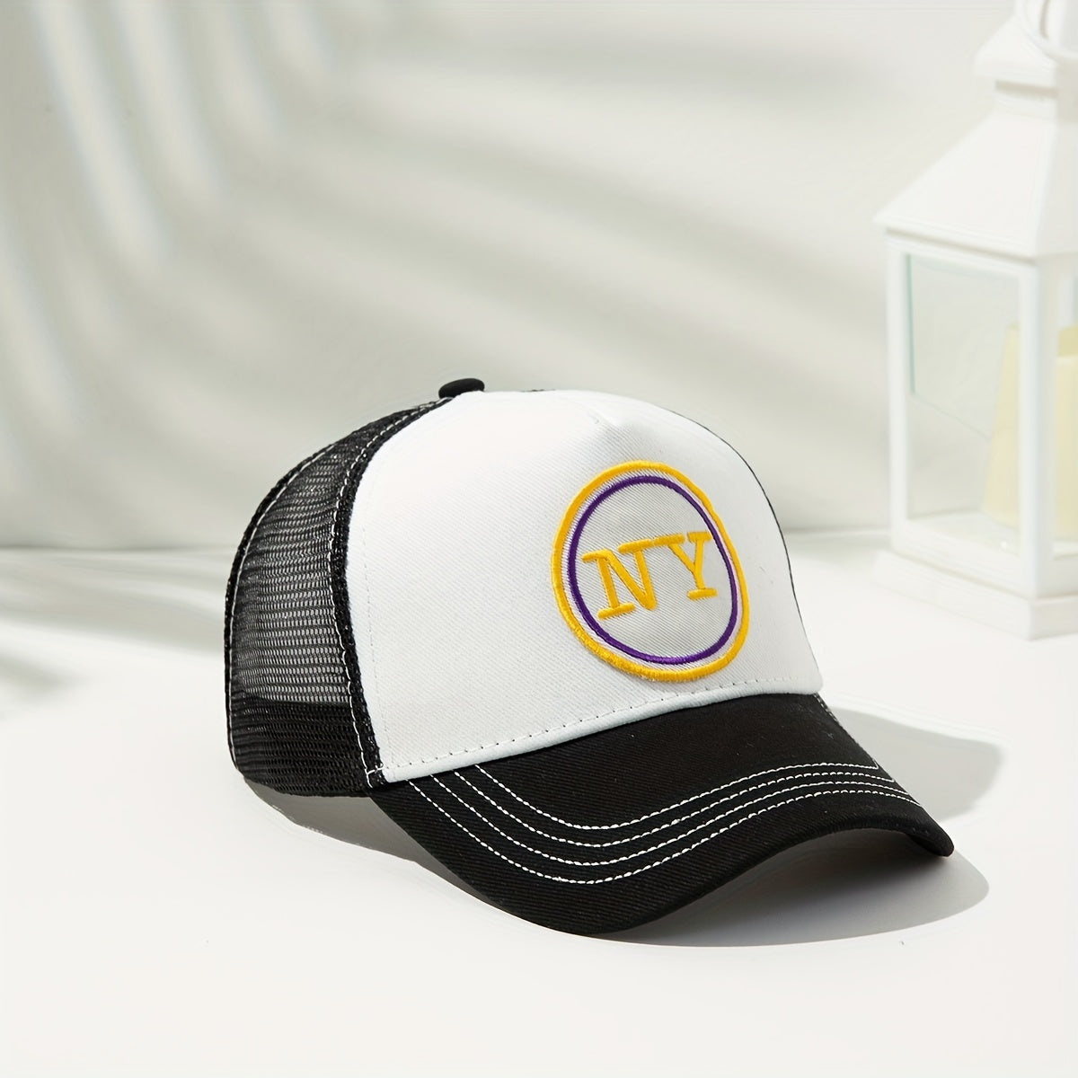 Embroidery Mesh Trucker Hat Baseball Cap Adjustable Sunscreen Dad Hats