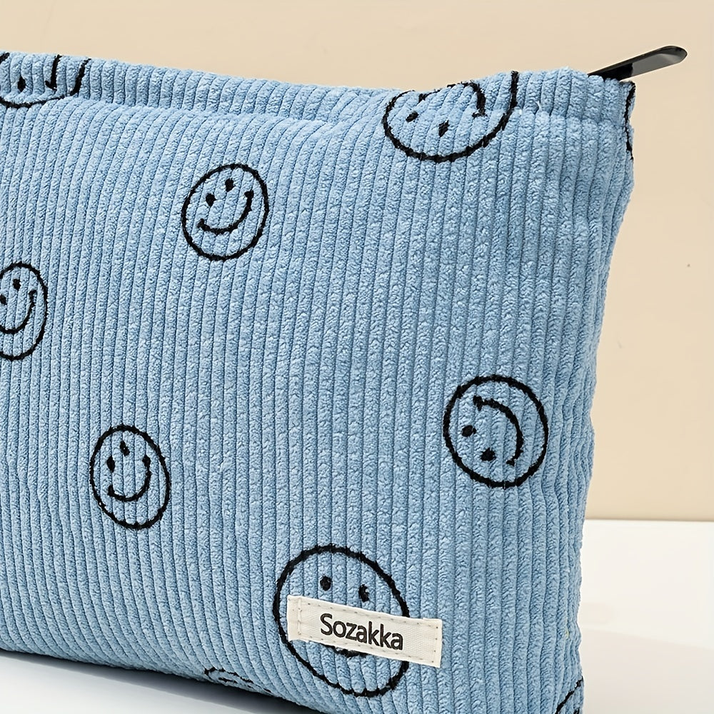 Roomy Makeup Pouch Bag for Women Teens Girls Zipper Closure Travel Organizer