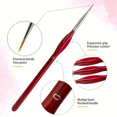 10pcs Fine Detail Paint Brushes Set for Acrylic Watercolor Nail Scale Model