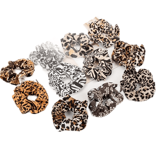 Snake Leopard Pattern Hair Tie Scrunchie Ponytail Head Rope Hair Accessories
