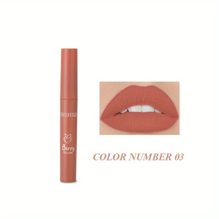 3-Pk Lip Glaze Soft Matte Finish Waterproof Long-Lasting Liquid Lipstick