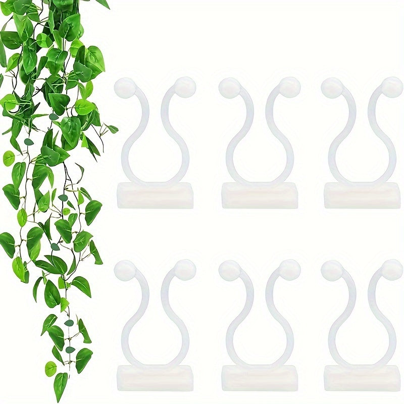 100pcs Plant Climbing Wall Clip Self-Adhesive Hooks