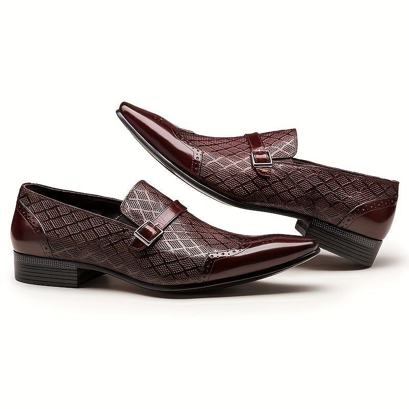 Men's Brogue Slip On Pointed Formal Shoes