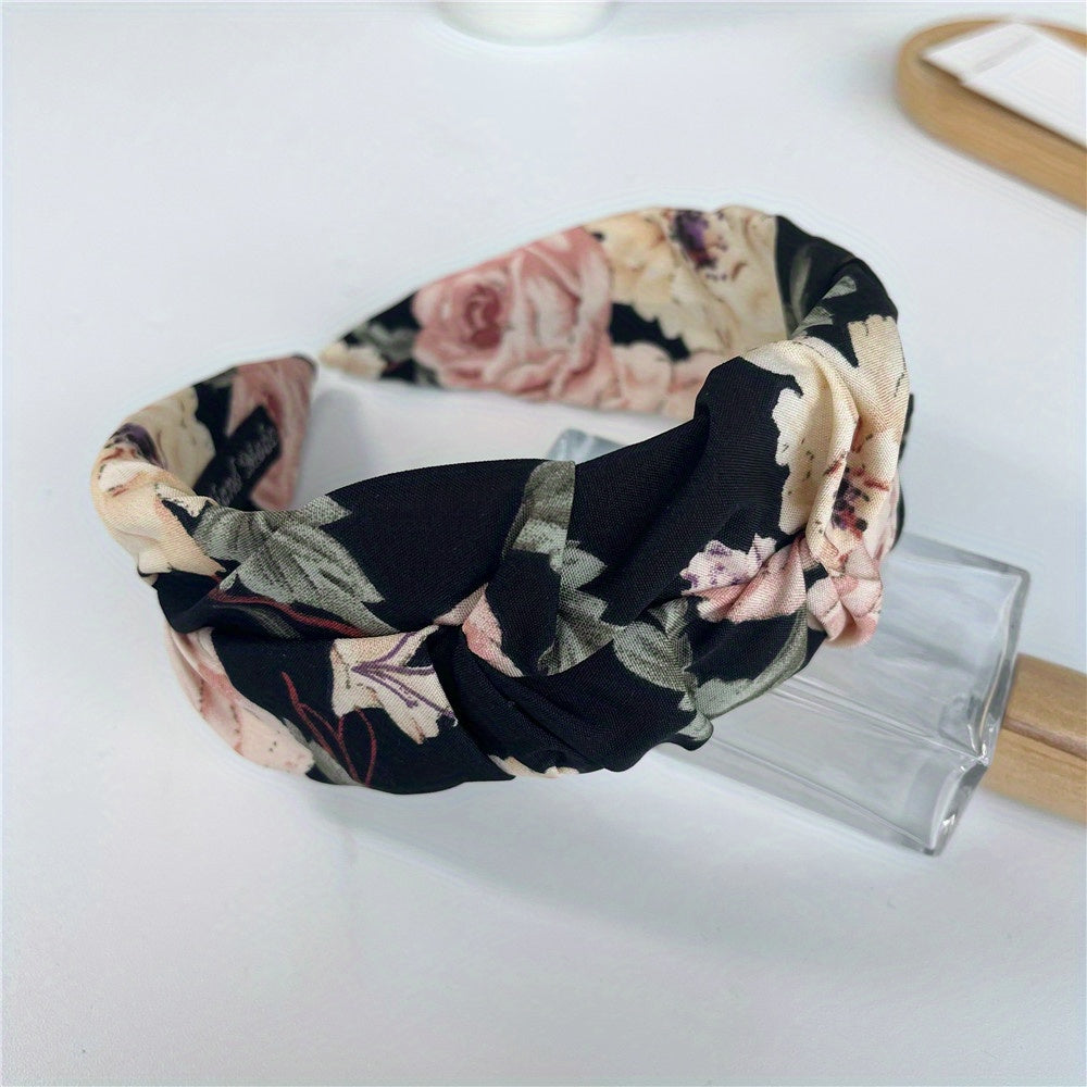Flower Vintage Headband Floral Pattern Hair Band Hoop Hair Accessories