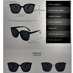 Casual Rivet UV400 Square Sunglasses For Driving