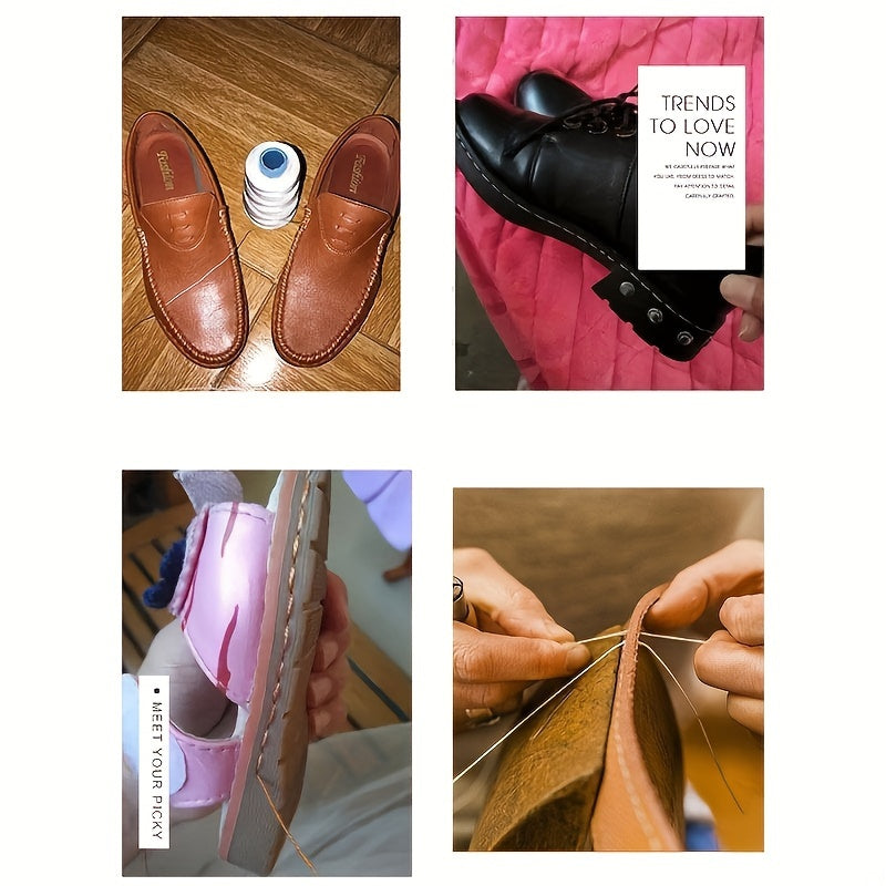 Leather Sewing Awl Set Shoes Repair Tool Kit Stitching Needles DIY Leathercraft