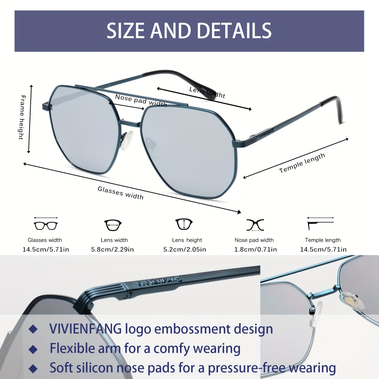 Men's Retro Large Frame Sunglasses UV Resistant for Holiday Outdoor Beach