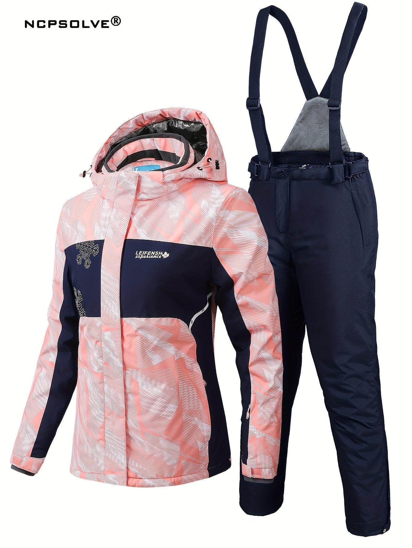 Snowflake Print Ski Set - Women's Activewear