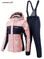 Snowflake Print Ski Set - Women's Activewear