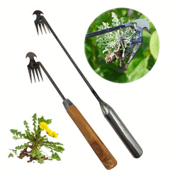 2pcs Manganese Steel Weed Puller Dual Purpose Weeder