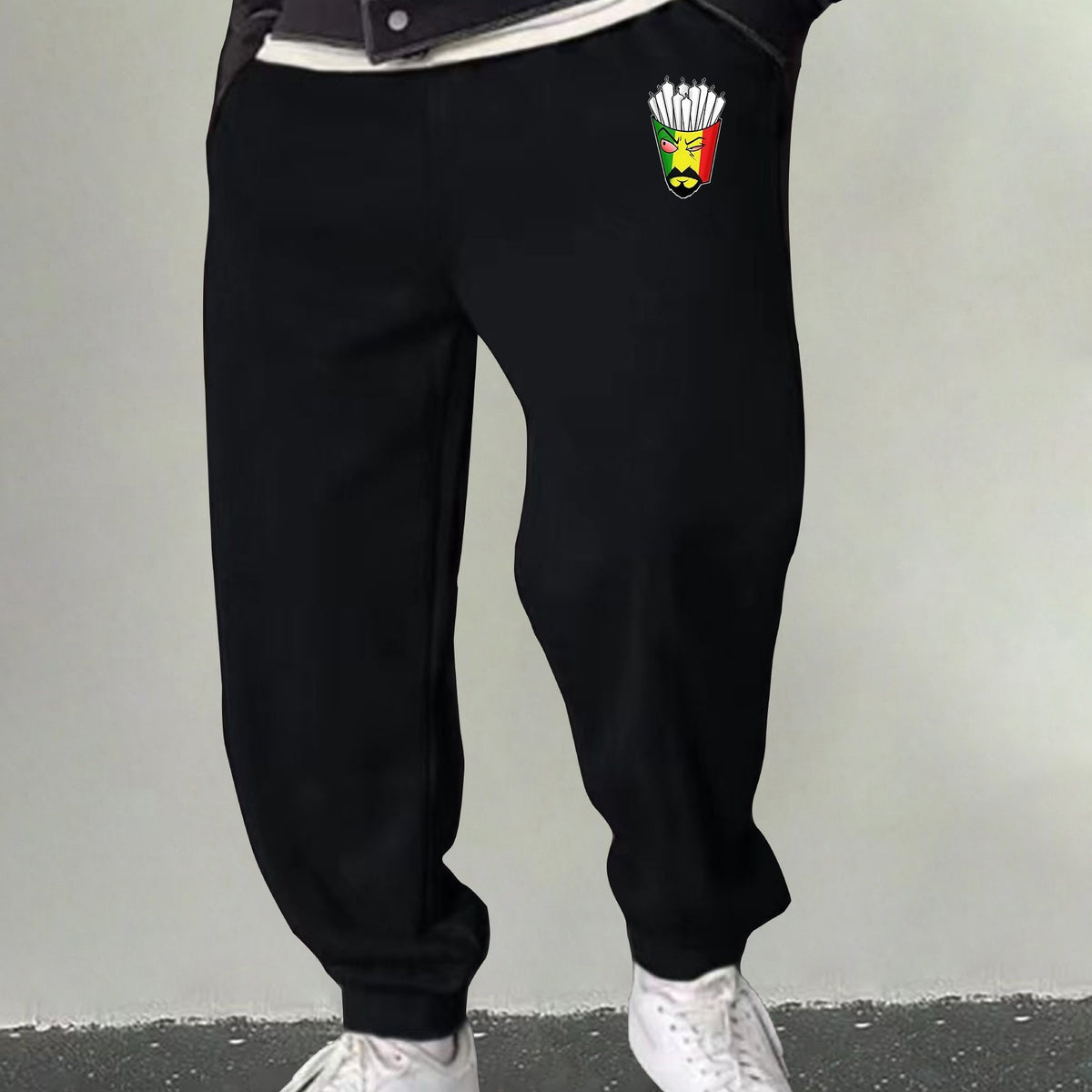 Men's Cartoon Candles Print Joggers Casual Sweatpants