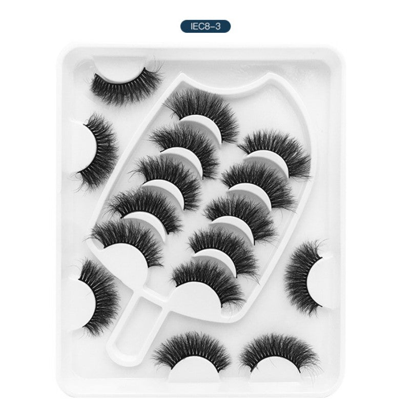 8 Pairs Natural Thick False Eyelashes Set