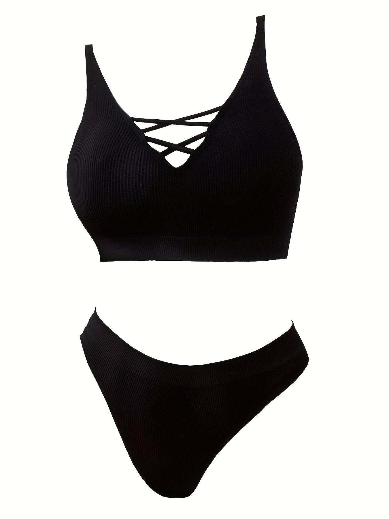 Soft High Elastic Lingerie Set U Neck Bra & Panties