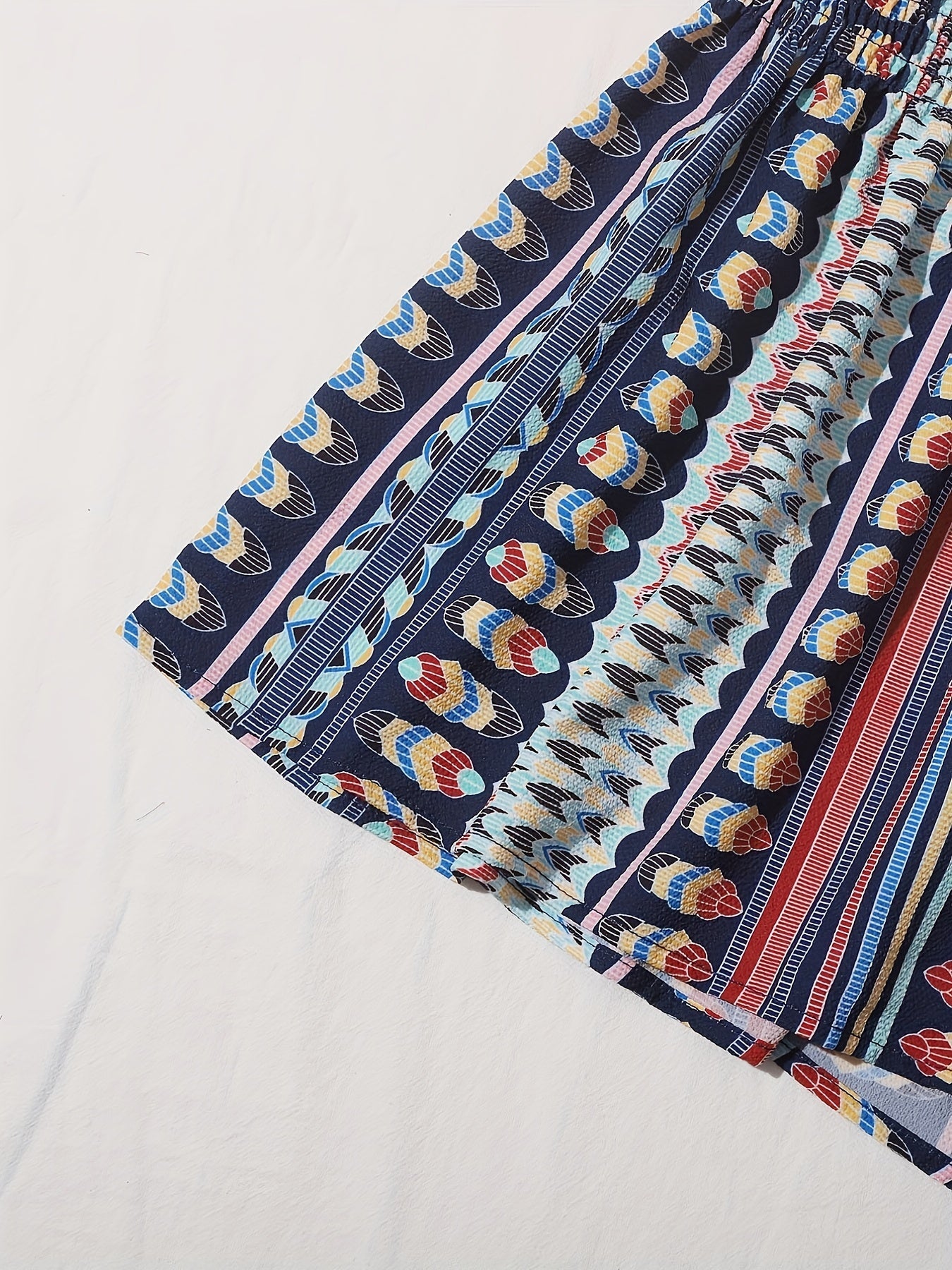  Southwestern Print Elastic Shorts
