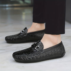Women's Metal Buckle Flat Loafers Slip On Walking Shoes