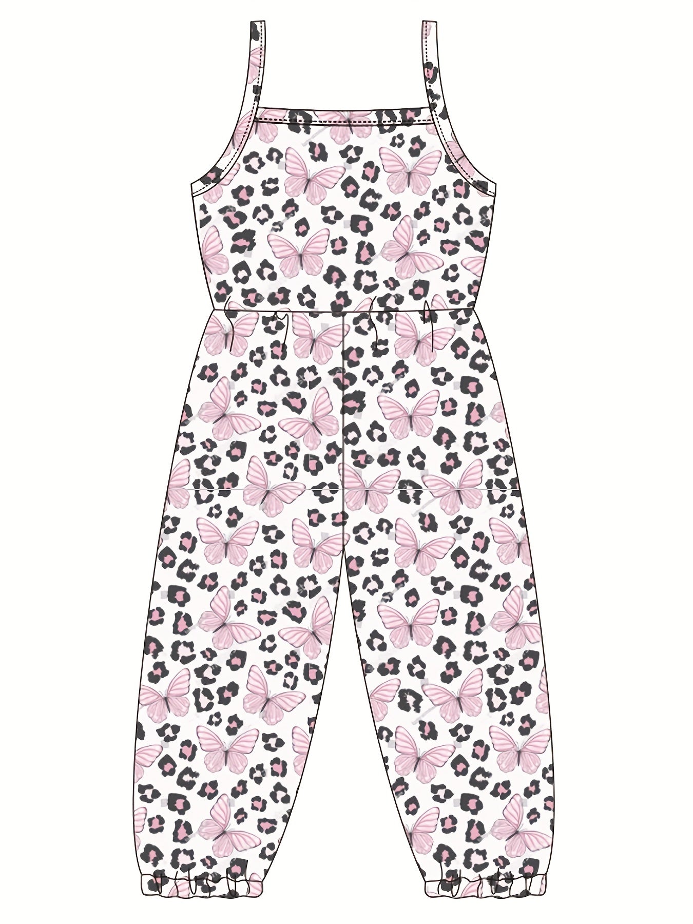 Leopard Graphic Romper for Baby Girls