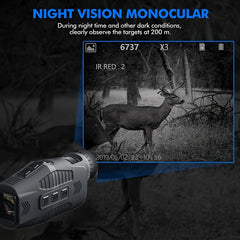 1080P 5X Digital Zoom IR Monocular Night Vision Device for Camping