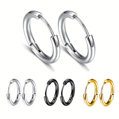 Titanium Steel Coil Earrings 8-16mm