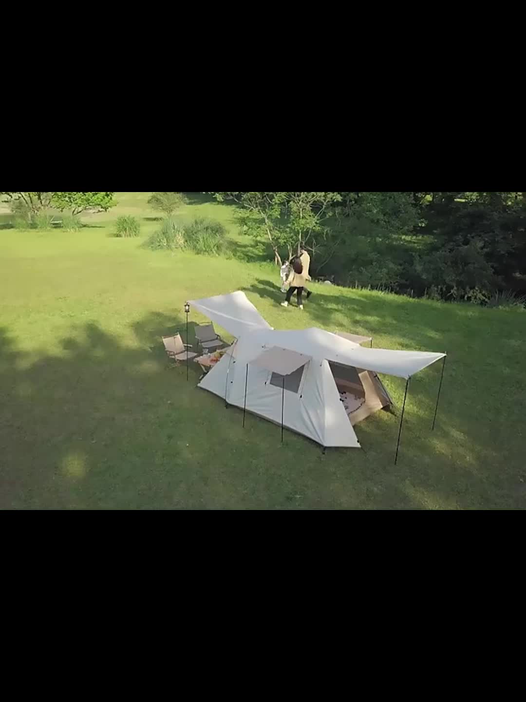 Quick Opening Tunnel Tent Rainproof Windproof Outdoor Camping