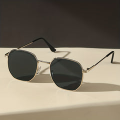 Square Metal Sunglasses UV400 for Women Men Retro Outdoor Glasses