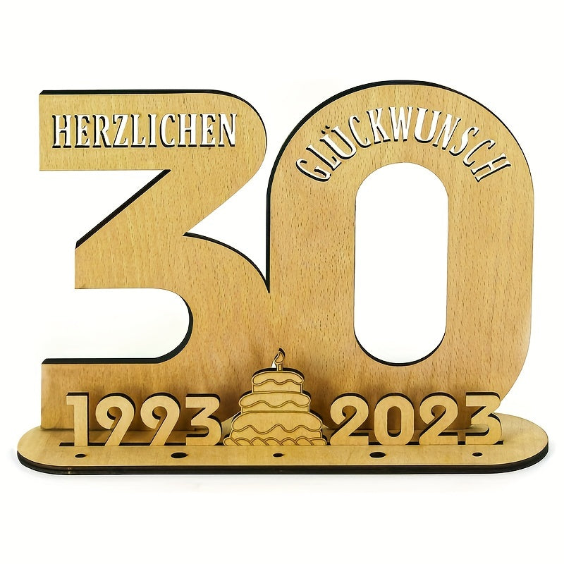 Digital Wooden Ornaments for Birthday Party