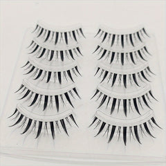 Short Wispy Natural False Eyelashes Reusable Cat Eye Lashes