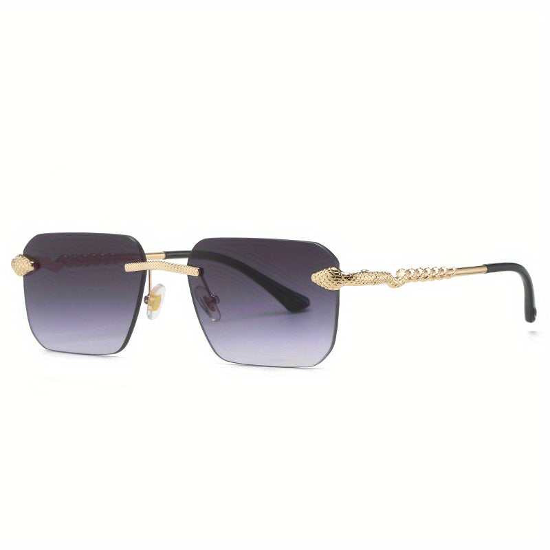 Men's Rimless Metal Sunglasses for Cycling Riding Fishing