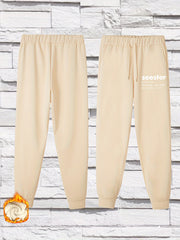 Women's Plus Slogan Print Fleece Joggers