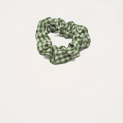 8pcs Plaid Scrunchies Hair Tie Colorful Elastic Ponytail Holder