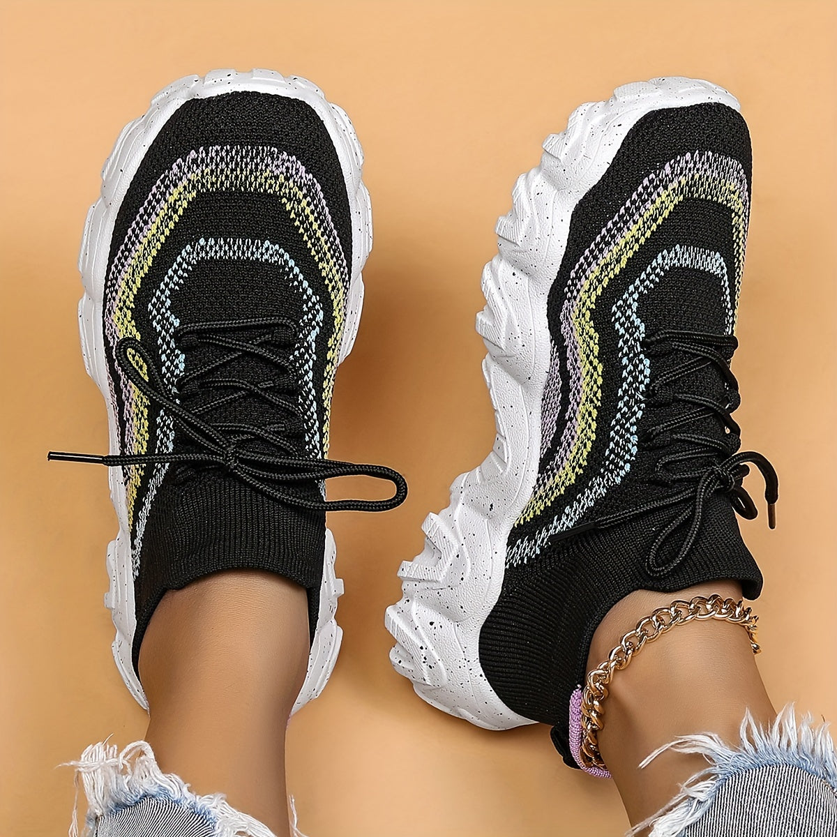 Breathable Shockproof Sports Shoes Lightweight Non-slip Travel Shoes Women's