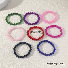 Colorful Hand String Elastic Beaded Women's Bracelet