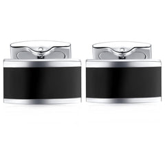 2pcs Enamel Cufflinks Set, Stylish Men's Accessories